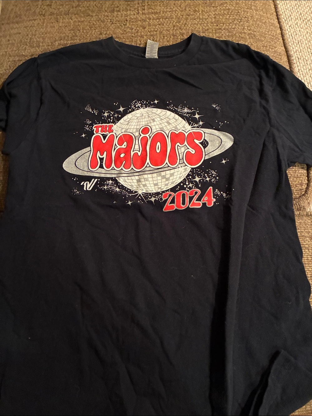 The Majors 2024 Graphic Tee - Black with Red Print